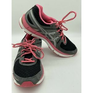 NEW WOMENS ASICS GEL EXCEL 33 BLACK PINK Size 8